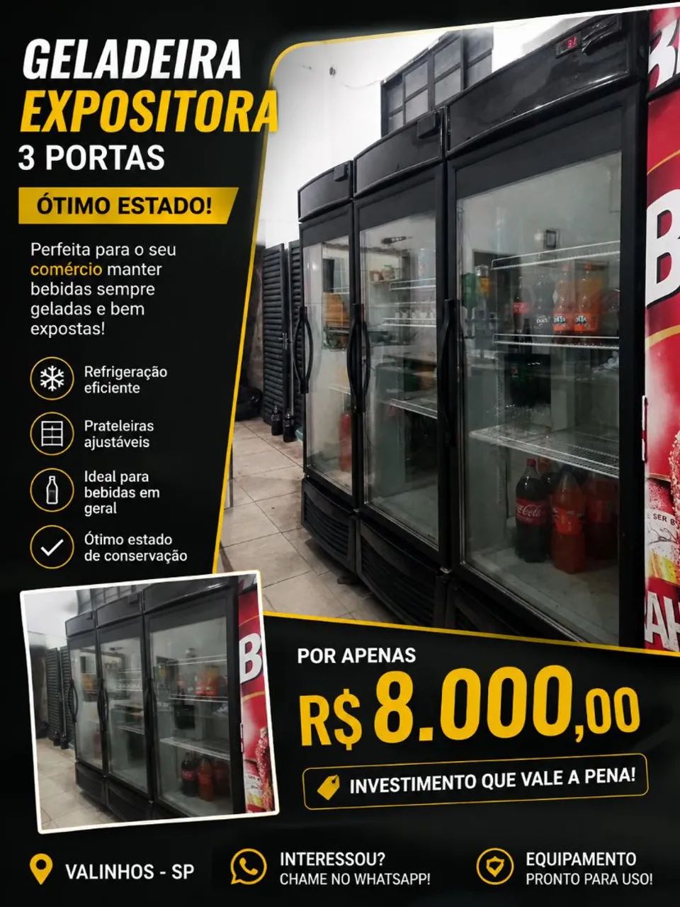 Cervejeira e geladeiras