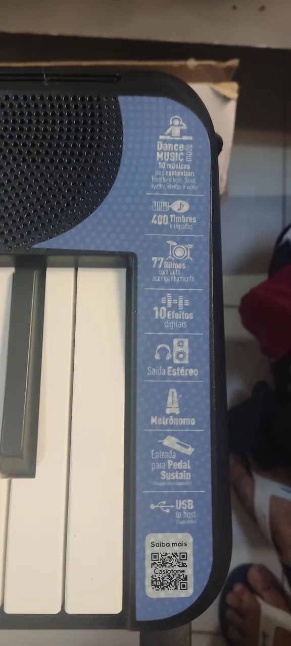 Teclado Cassiotone CTS 300 Semi novo com pedal e suporte - Foto 5