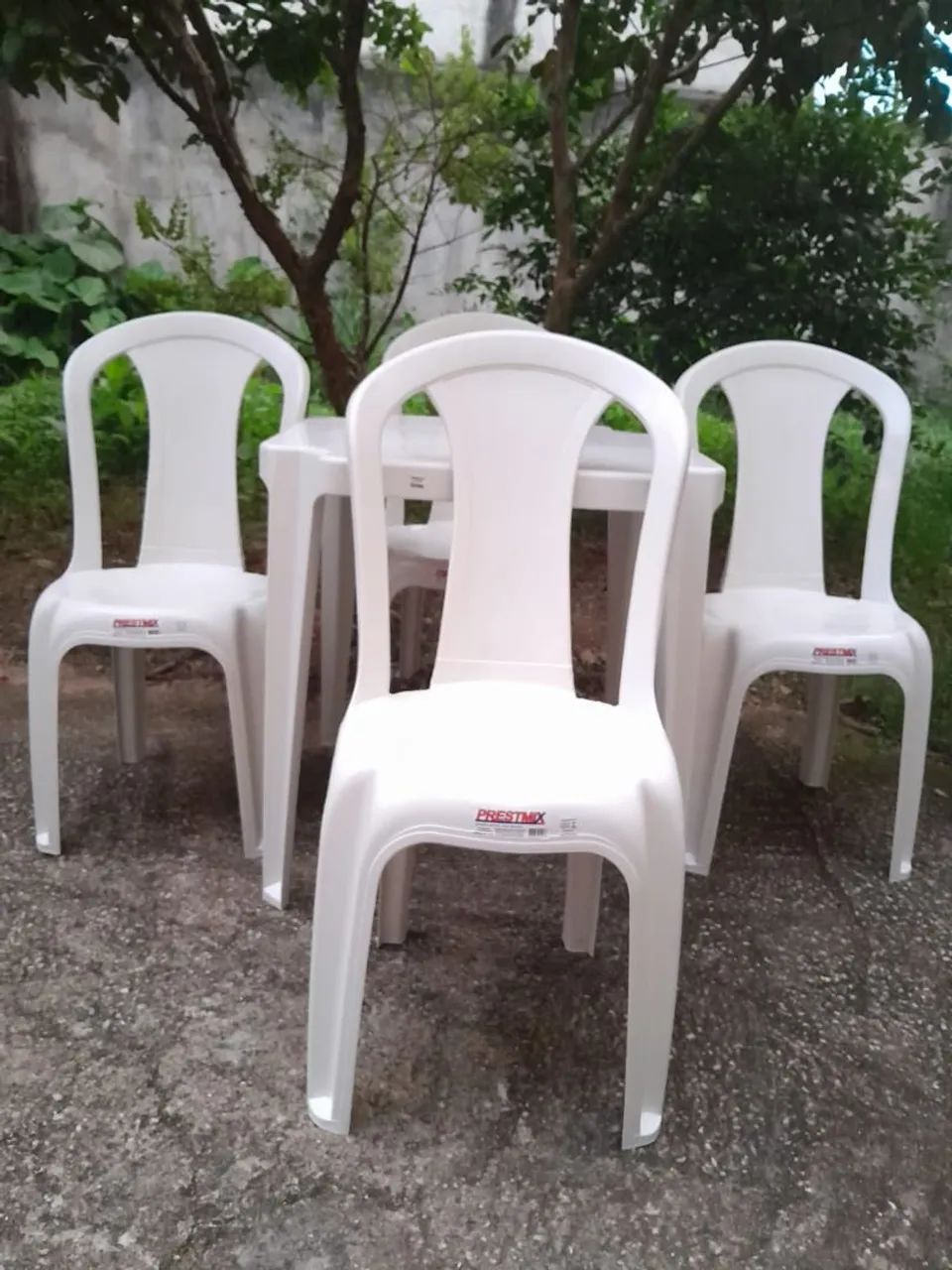 Jogo de mesa plastico branca