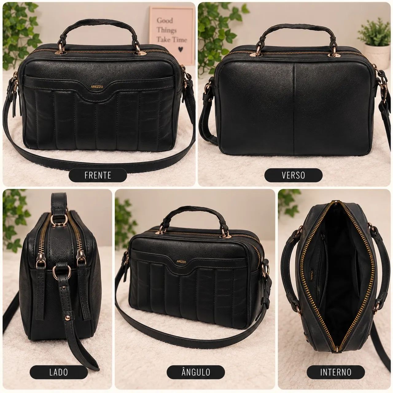 Bolsa Tiracolo arezzo couro
