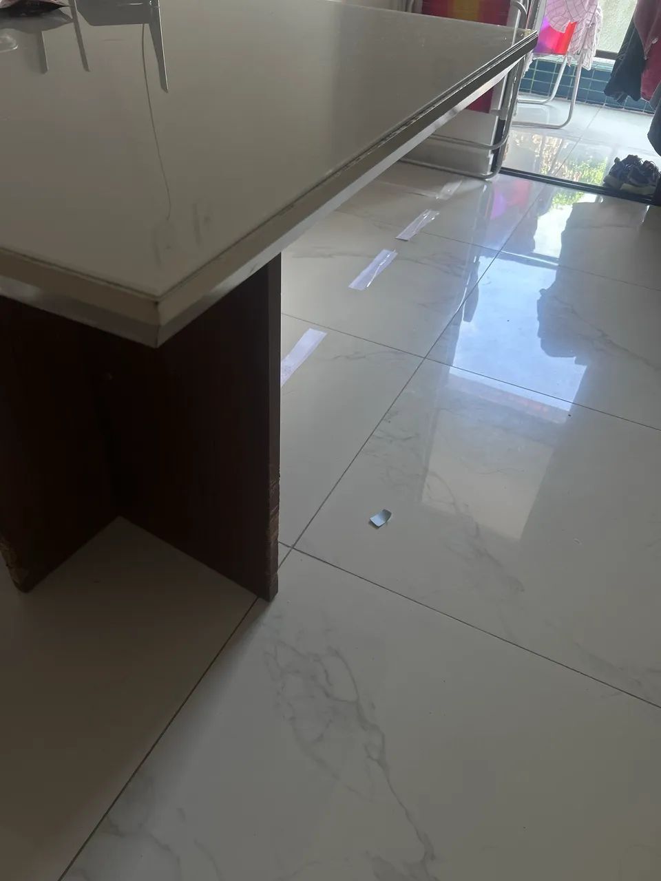 MESA TAMPO DE VIDRO 90x90 - Foto 2