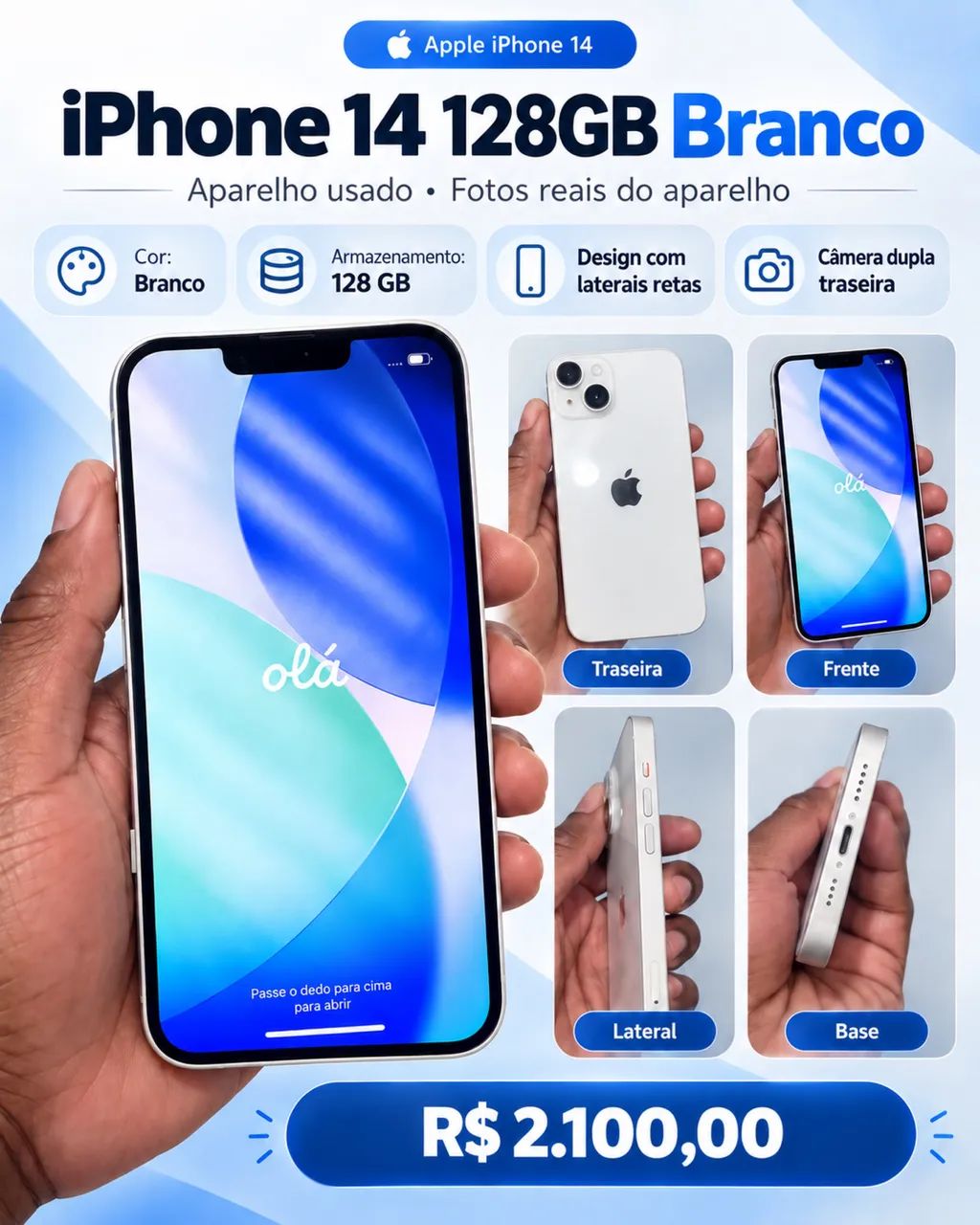 iPhone 14 128gb Branco - Foto 2