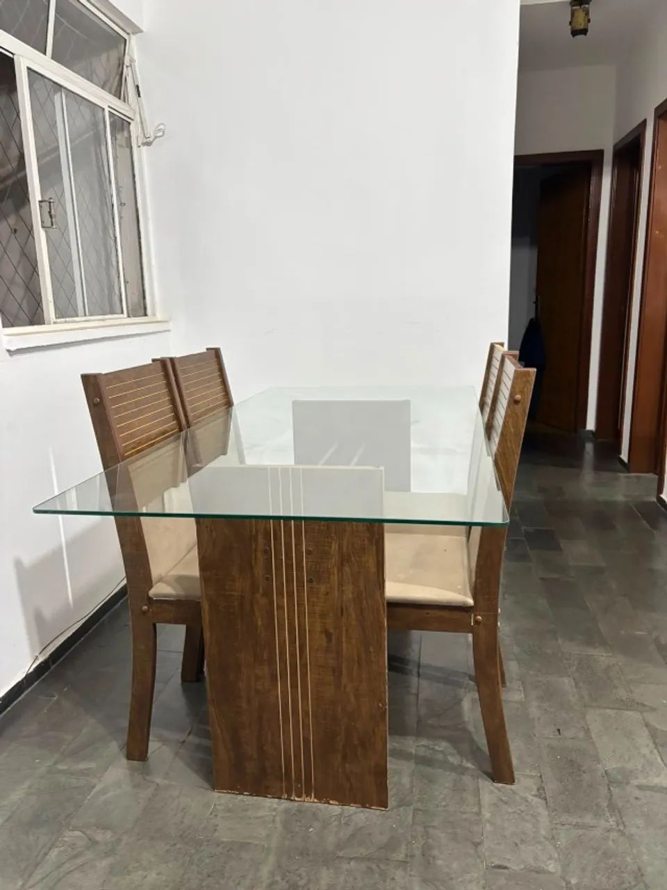 mesa de jantar quadrada vidro 