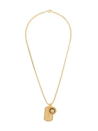 Cordão Versace Medusa dog-tag chain necklace - Foto 2