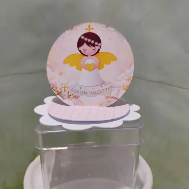 Set of 10 Three-Dimensional Angel Appliqués for Acrylic Box – Table Decoration – Immediate Shipping