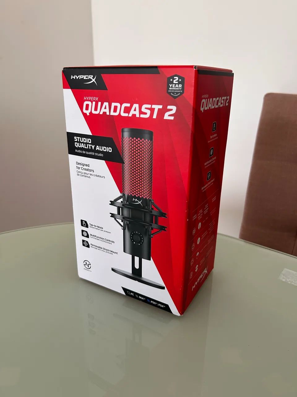 Microfone Gamer HyperX QuadCast 2 (USB)