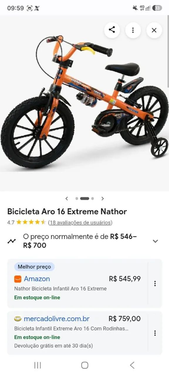 Bicicleta extreme, aro 16