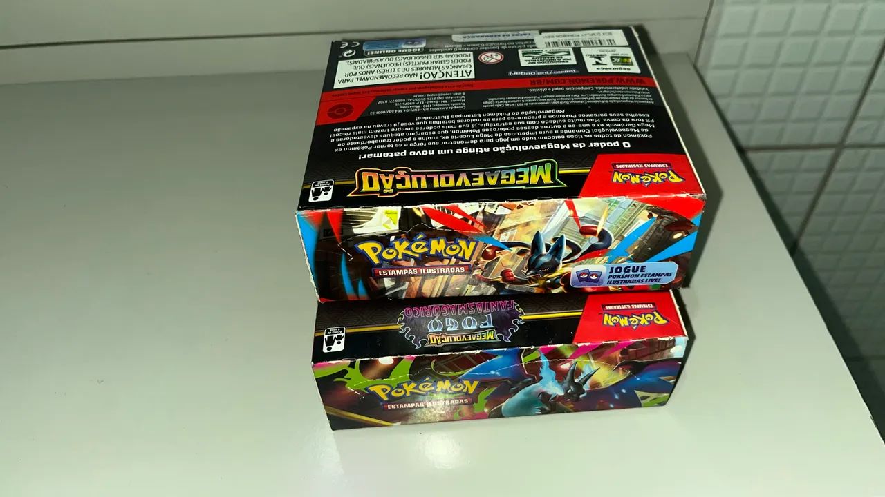 Pokémon box 36x fogo e mega 65578379923331121