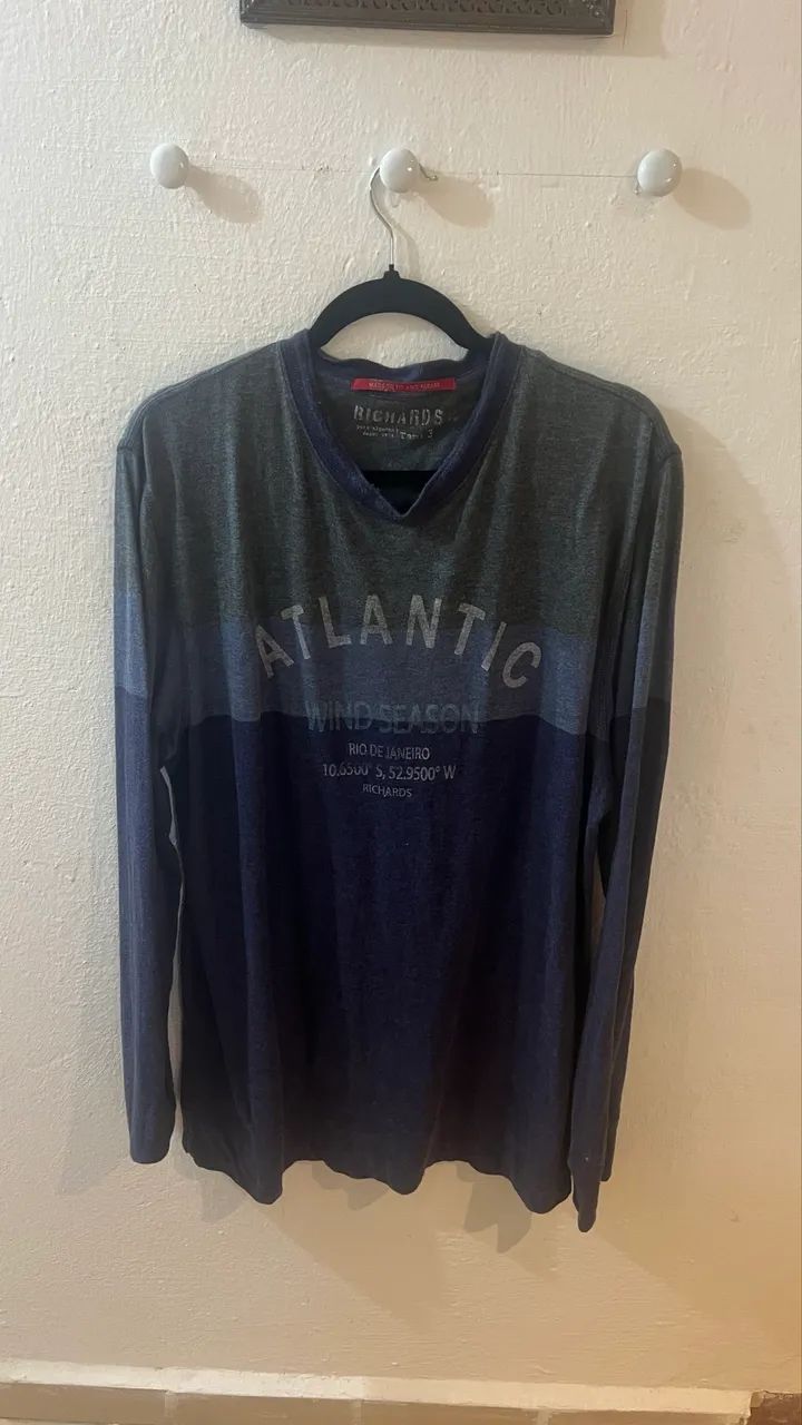 Blusa de malha de algodão manga longa Richards 