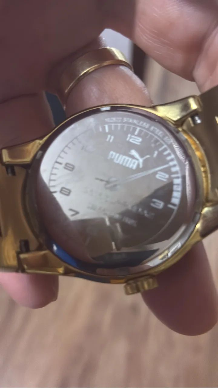 Relógio PUMA - Original  - 102822 dourado multifunçã - Foto 5
