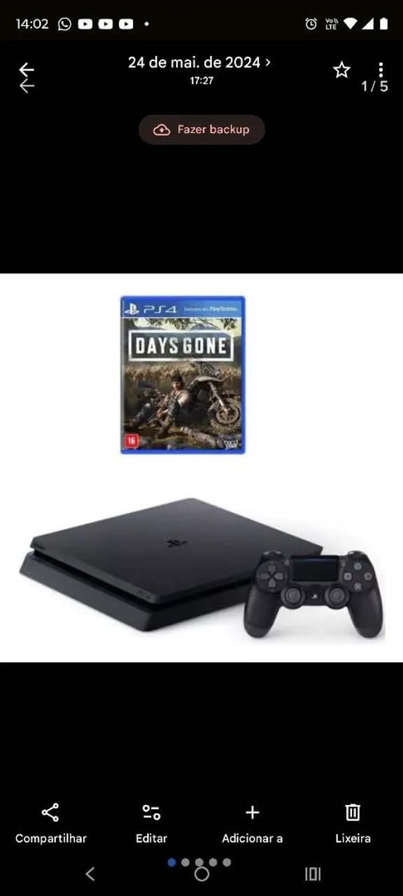 PS4 + Controles e Jogos, Completo e Funcionando Perfeitamente- em um Ótimo Estado. - Foto 4