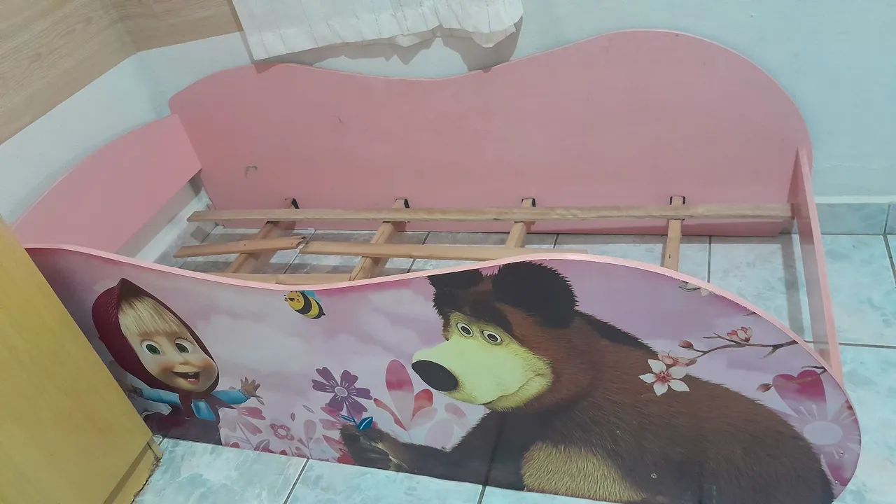 Cama feminina infantil tema da Marsha é o urso  - Foto 3
