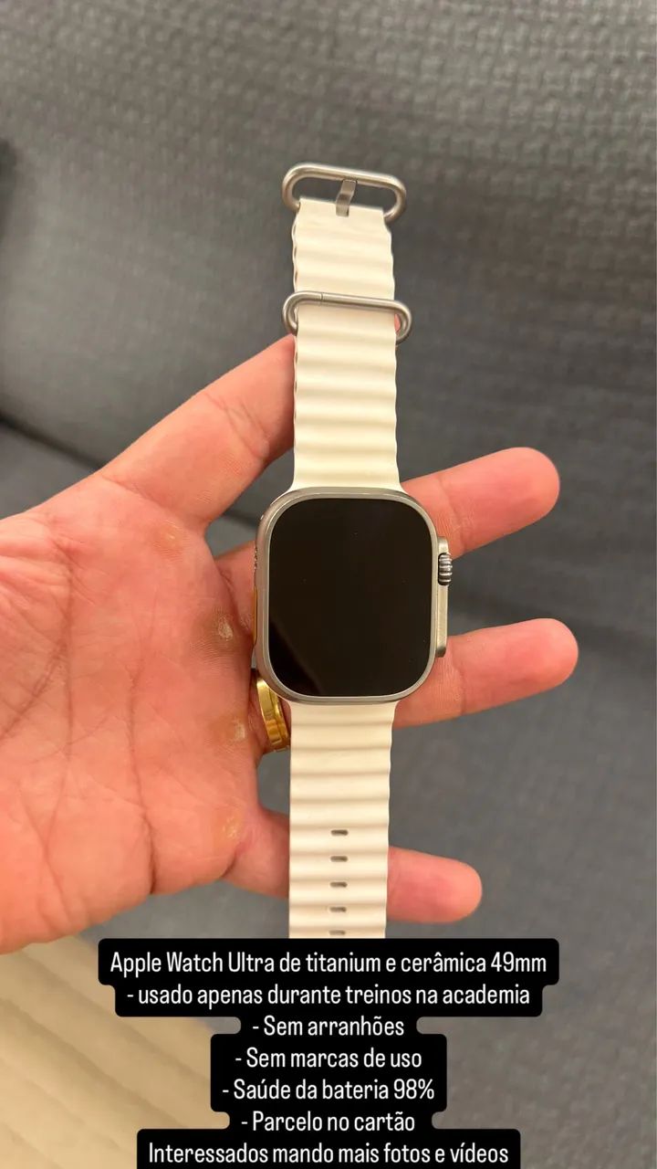 Apple Watch Ultra de titanium e cerâmica 49mm