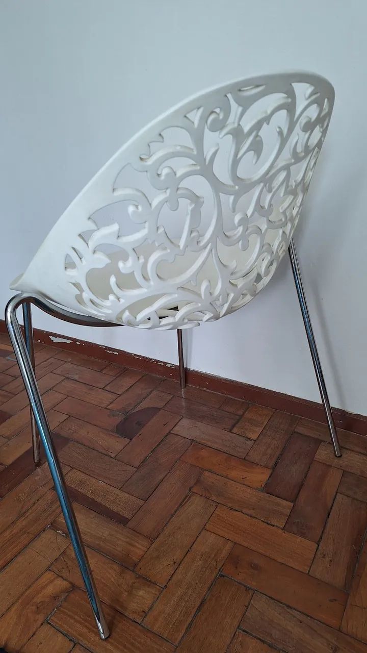 Cadeira branca colonial moderna - Foto 3