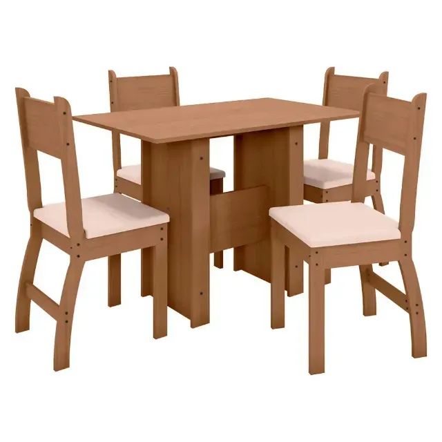 Mesa de Jantar Milano com 4 Cadeiras Carvalho/Savana - Foto 2