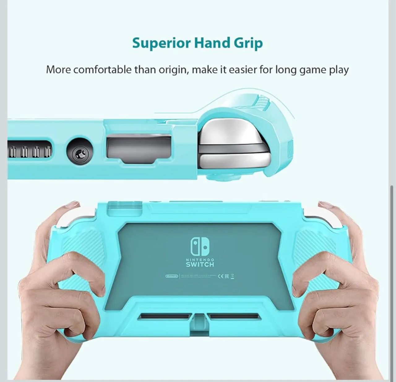 Capa dupla Blindada 360° para Nintendo Switch Lite + Grip Ergonômico - Foto 4