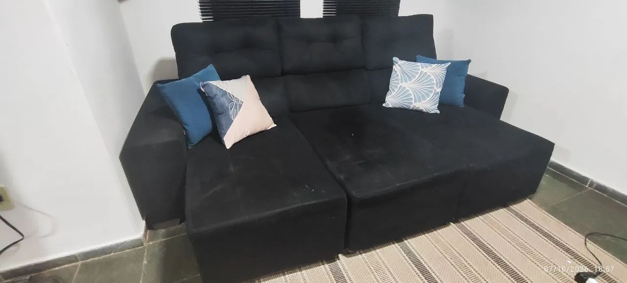 Sofá retrátil de 3 lugares  - Foto 5
