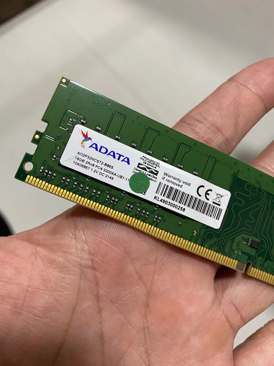 Memória Ram Desktop 16Gb ADATA 3200Mhz.  - Foto 2
