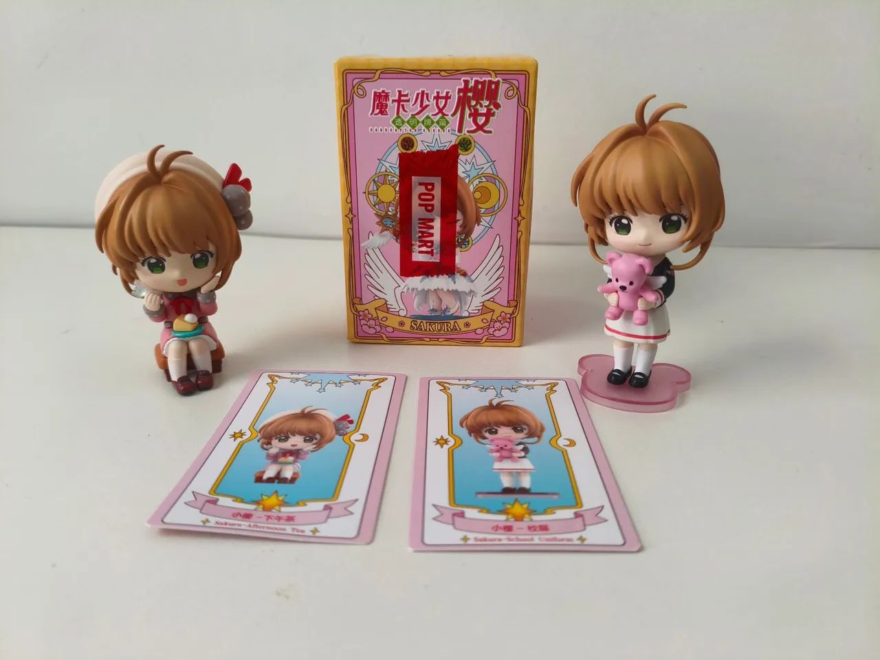 Caixa misteriosa Sakura card captors + duas figures 7 cm e 8cm