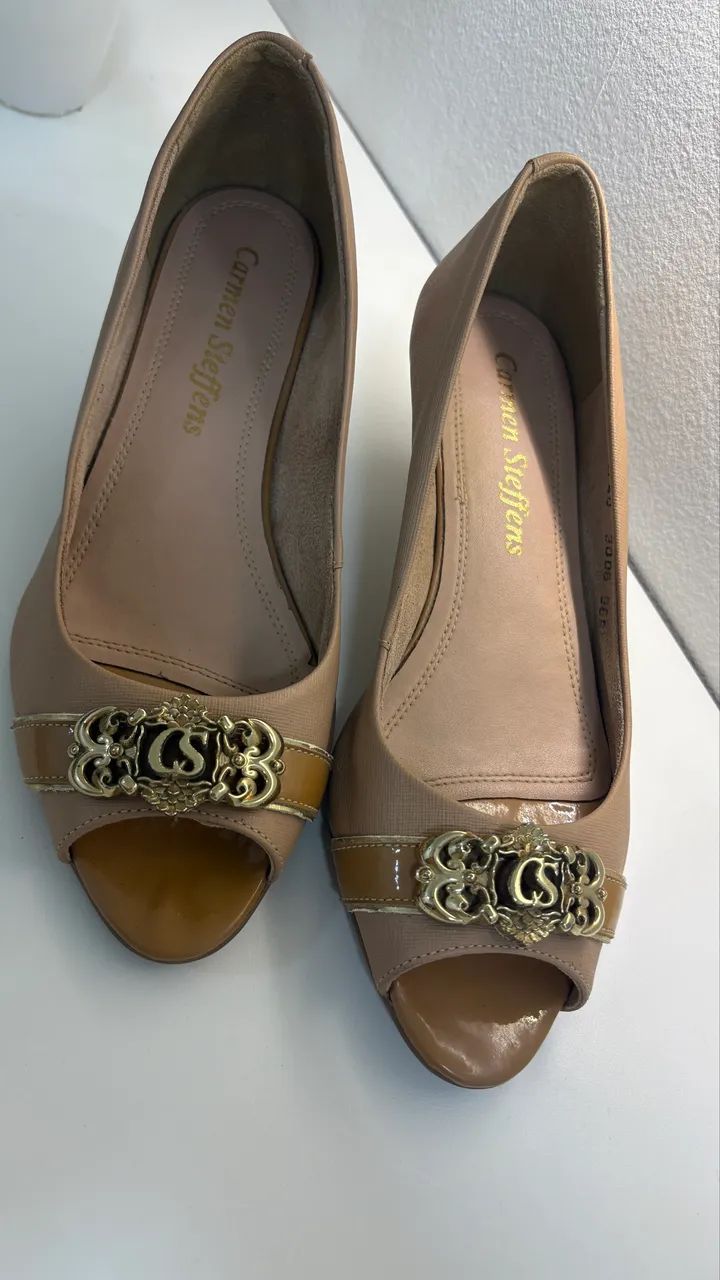 Sapato peep toe Carmen Steffens - Foto 3
