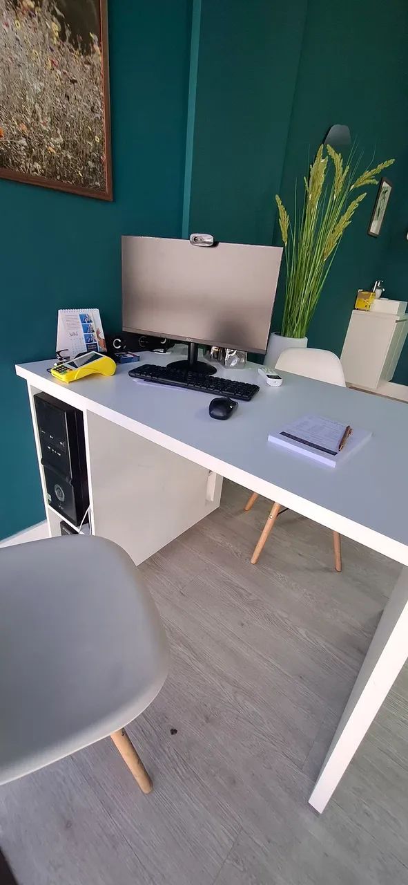 Mesa de escritório + 2 cadeiras - conjunto completo - Foto 2