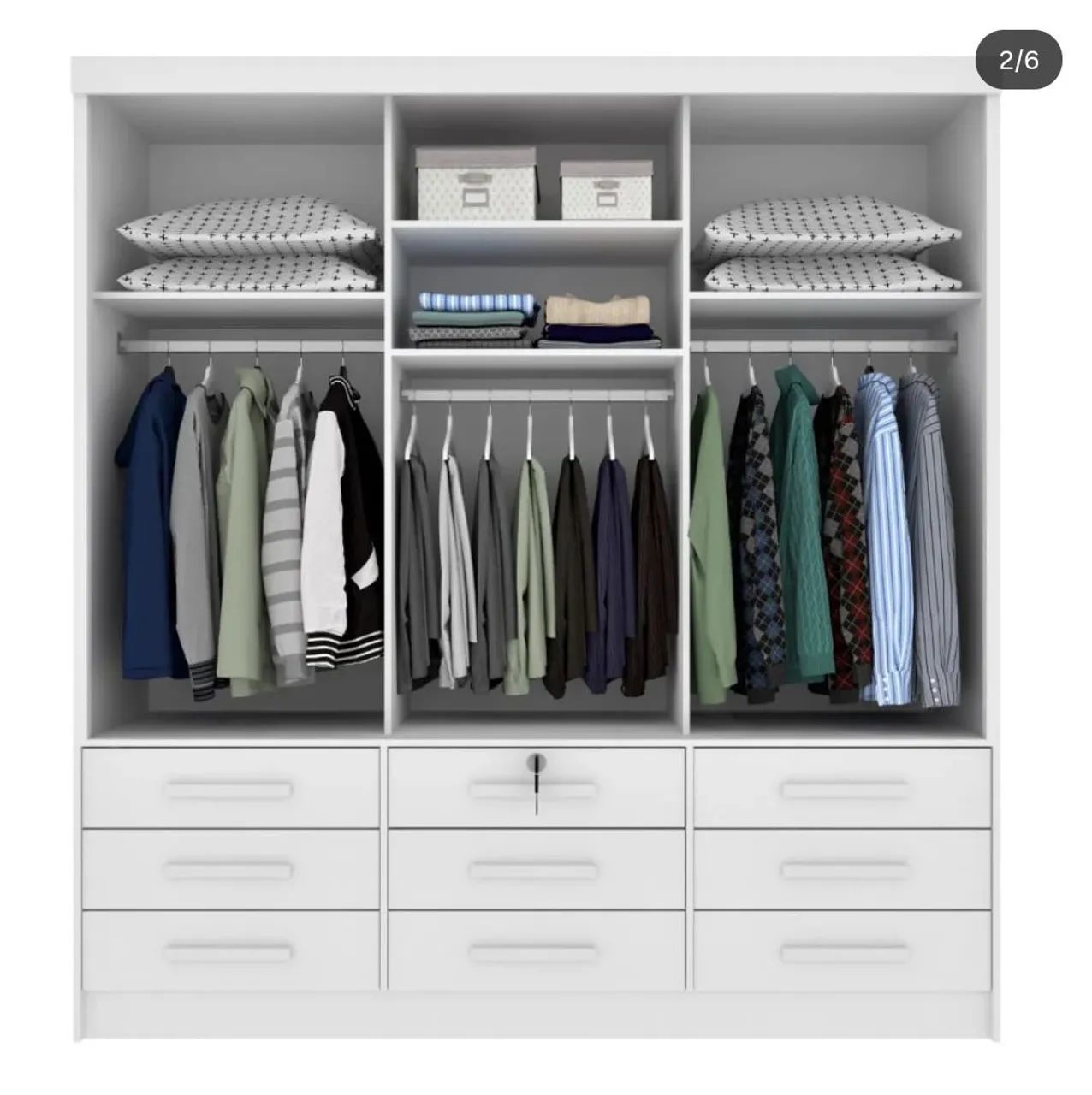 Guarda roupa de casal com espelho  - Foto 2