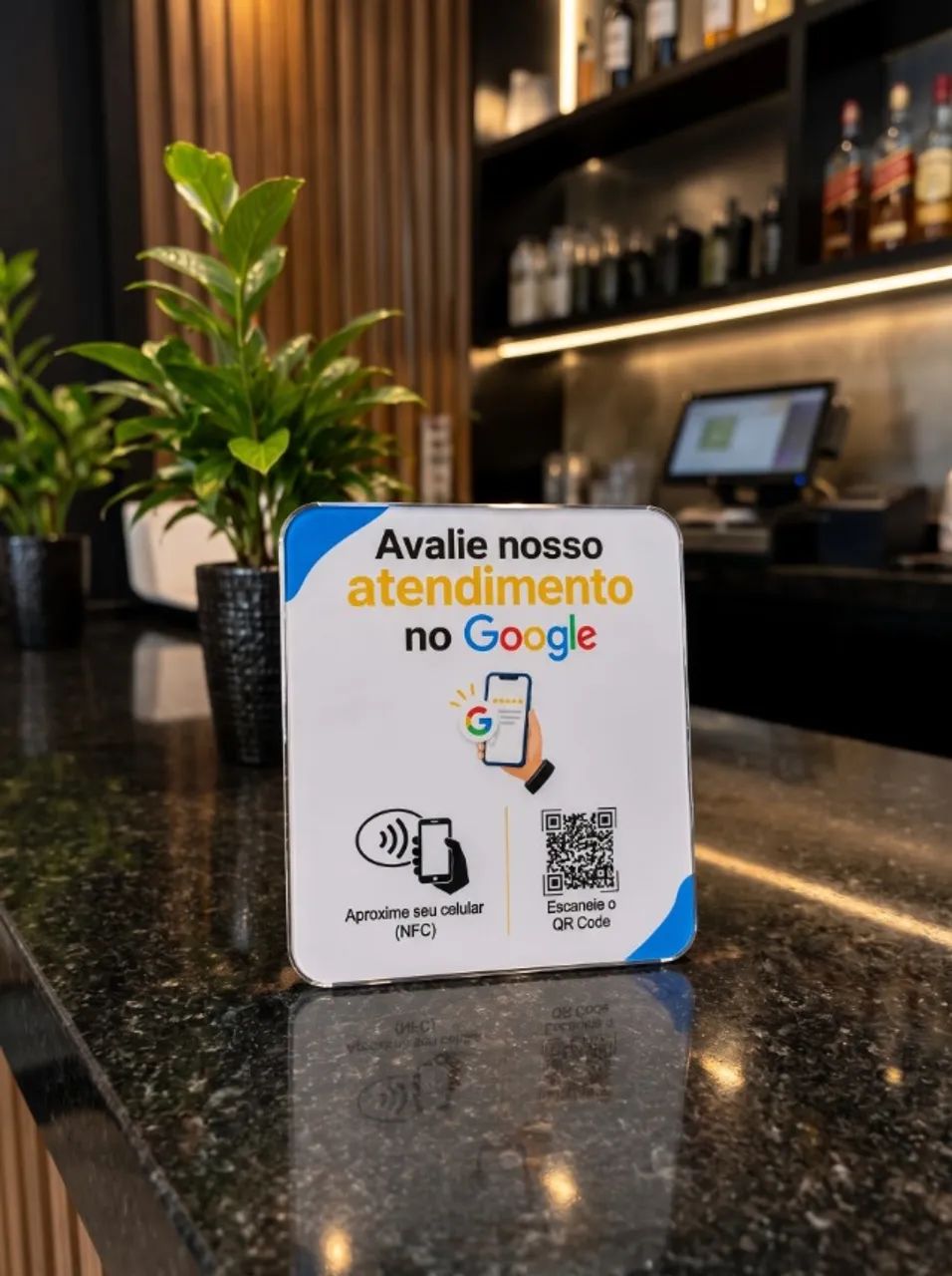  Plaquinha Google NFC + QR Code para avaliações -facilite o acesso dos seus cliente - Foto 2