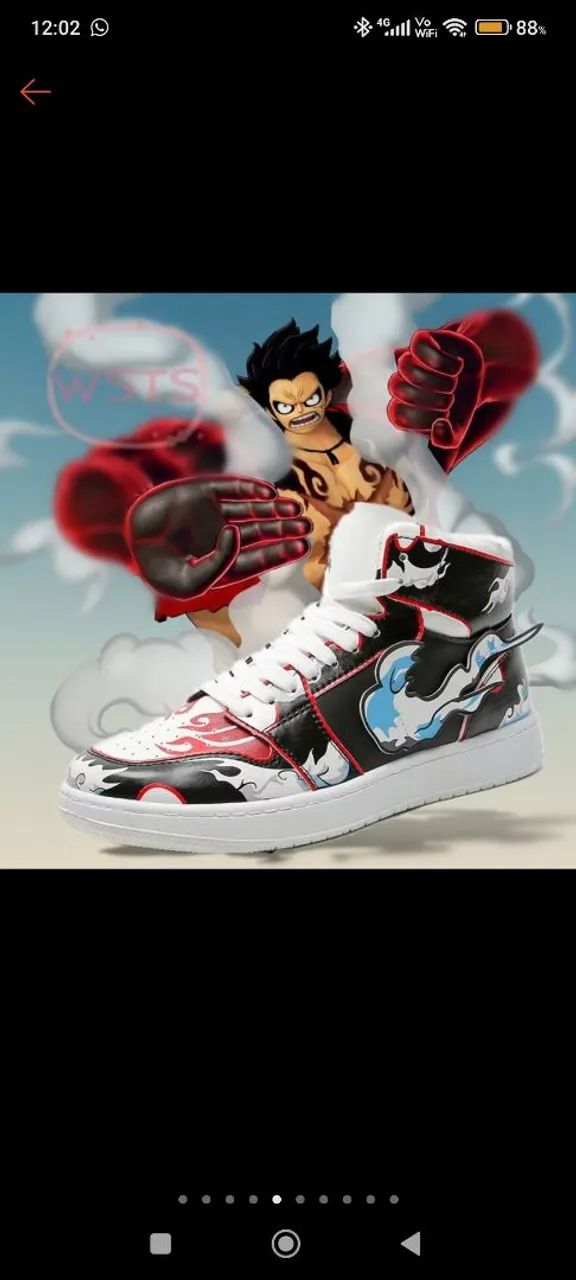 Tênis Cano Alto One Piece, Luffy Gear 4 