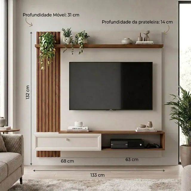 Painel Alvorada para TV até 55 polegadas - FRETE E MONTAGEM GRÁTIS! - Foto 2