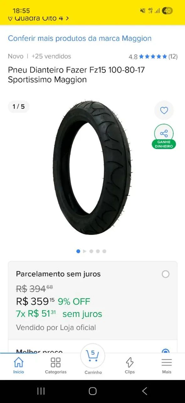 Pneu da Fz15  - Foto 2