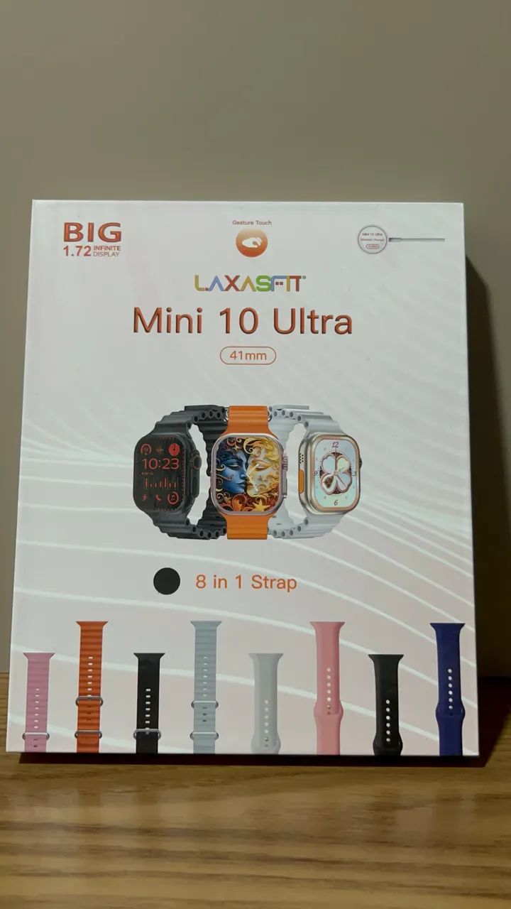 ? Smartwatch Mini 10 Ultra 41mm - 8 Pulseiras