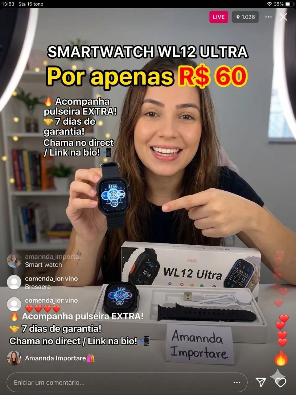 Smartwatch ultra para iOS e Android 