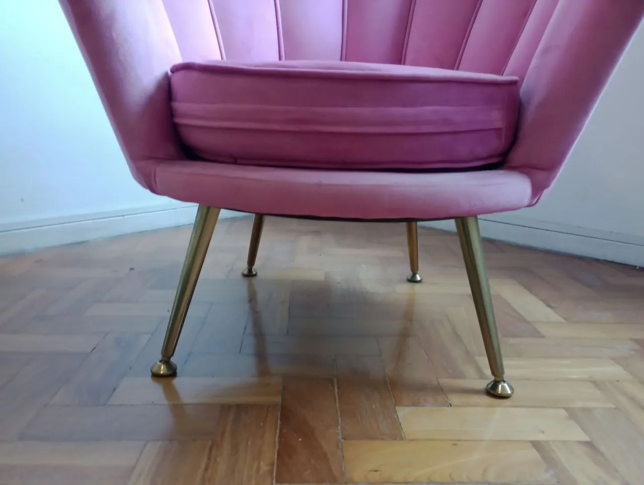 Poltrona Veludo Rosa - Foto 5