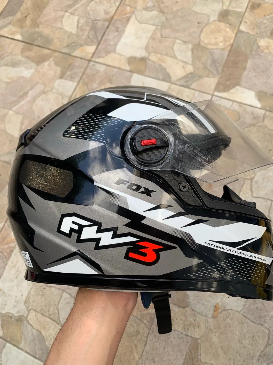 CAPACETE FW3 FOX + INTERCOMUNICADOR  - Foto 2