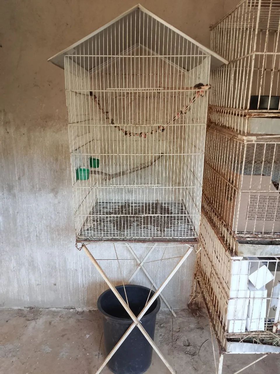 Gaiola grande com pé 