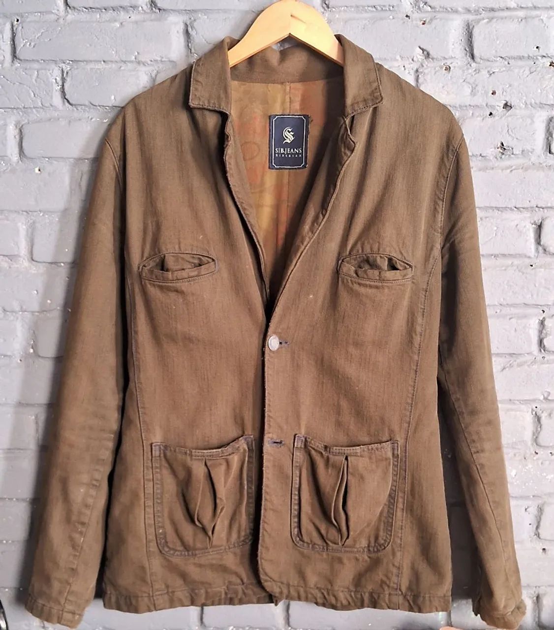 Blazer Jaquetão Jeans Verde P