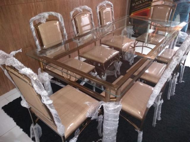 Mesa de jantar com 6 cadeira fabrica facosta moveis somente 10 x 168,00 - Foto 2