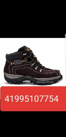 Botas caterpillar solado colad0 é costurada lindas mais informações no *