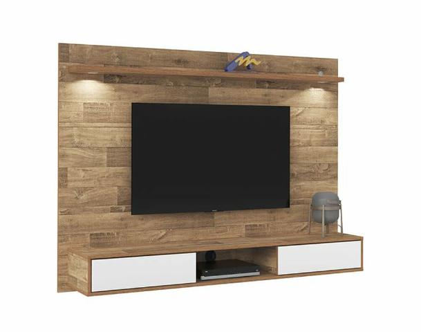 Painel para tv ate 65 Platinum cor Rustico - Foto 2