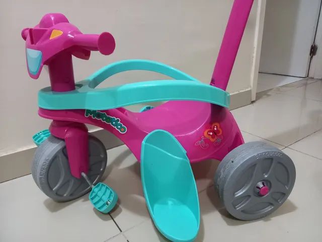 Triciclo Infantil Bandeirante Mototico - Com Empurrador Azul