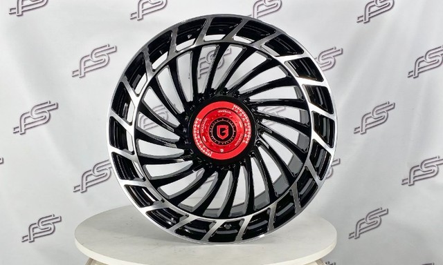 Rodas Gisa YA5642 Preto Diamantado 5x112 e 5x120 - 20x8,5 e 20x10