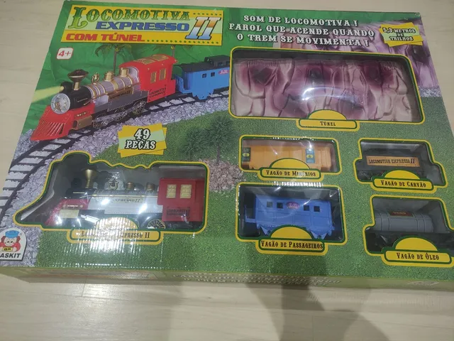 Trem Locomotiva Expresso 2 Com Túnel - Braskit