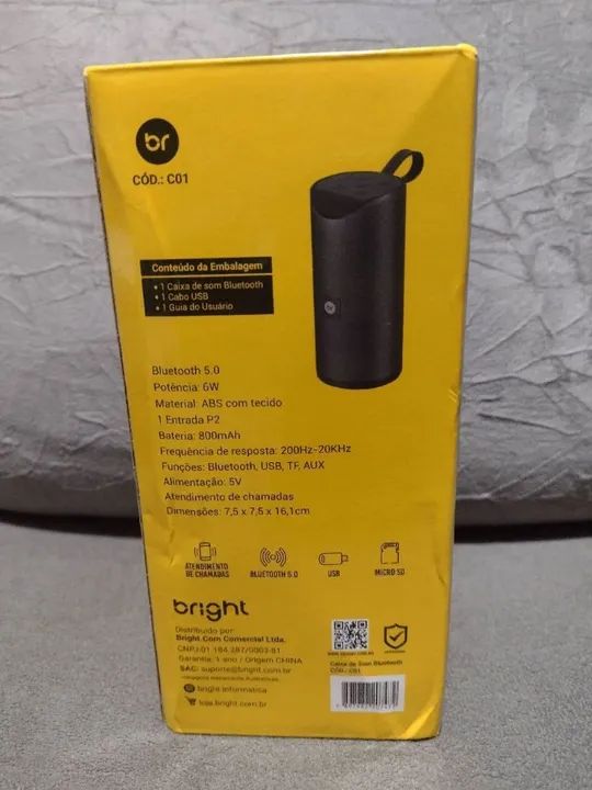 caixa de som bluetooth bright (usado) - Foto 3