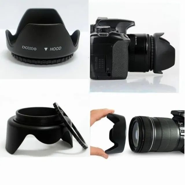 Parasol Universal 49mm Para Lentes Nikon Canon Sigma Tamron Sony - Foto 3