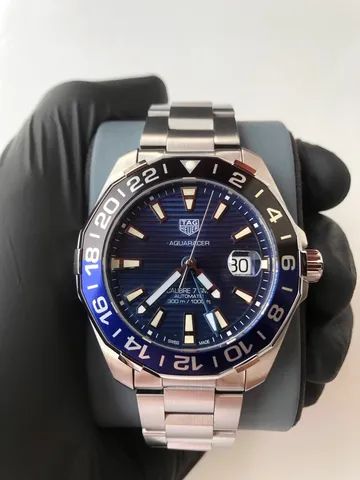 Rel gio Tag Heuer aquaracer Calibre 7 GMT Batman Acess rios