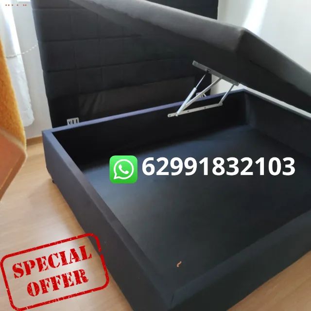 Cama Box Baú Casal inteiro com pistões hidraulicos - Foto 4