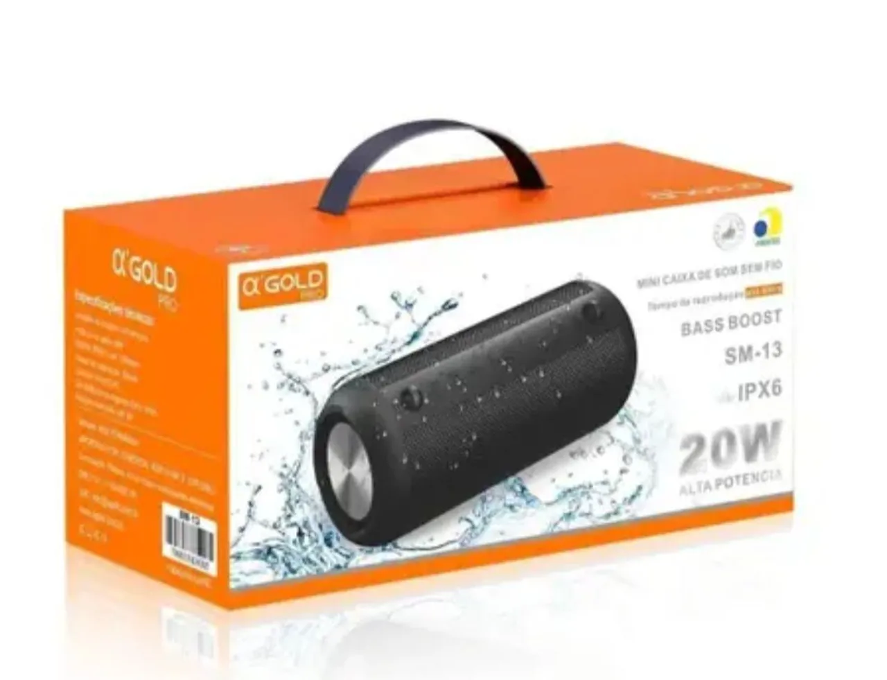 Caixa de Som Bluetooth O'Gold SM-13 Bass Boost 20W IPX6