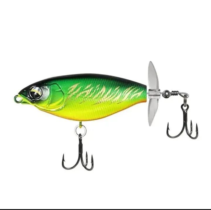 Kit 5 iscas artificiais wooper com hélice  - Foto 4