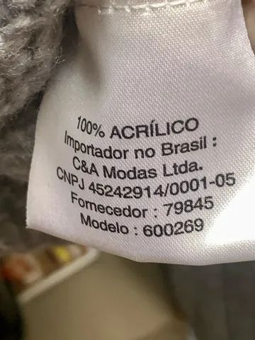 Cardigan de lã acrílica C&A tam M  - Foto 3