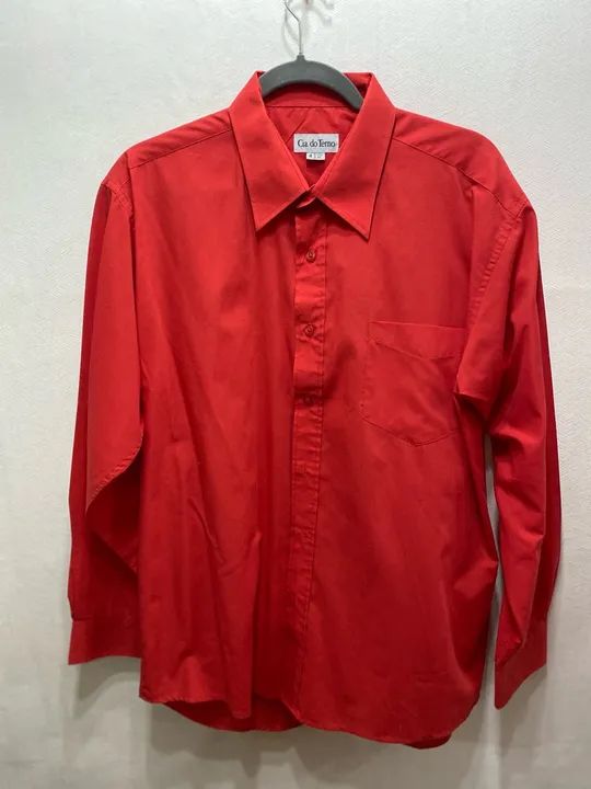 Camisa social cia do terno, tamanho 4, vermelha - Foto 3